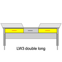 Biurko regulowane LWiki LW double 3 długie dwu osobowe
